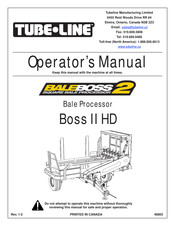 Tubeline BALEBOSS 2 HD Operator's Manual