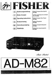Fisher AD-M82 Operating Instructions Manual