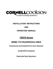 CornellCookson FSN79 Series Installation Instructions And Operation Manual