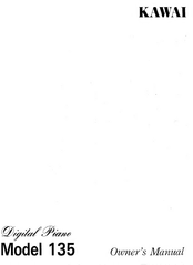 Kawai 135 Owner's Manual