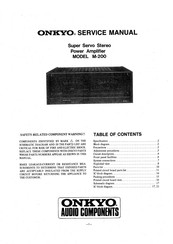 Onkyo M-200 Service Manual