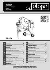 Scheppach Mix65 Instruction Manual