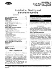 Carrier 50HJ012 Installation, Start-Up And Service Instructions Manual