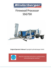 Binderberger Saw-Splitting-Giant 750 Original Operator's Manual