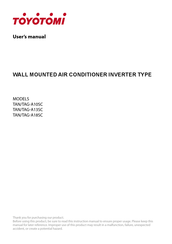 Toyotomi TAG-A10SC User Manual