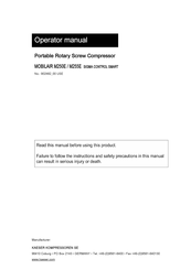 KAESER KOMPRESSOREN MOBILAIR M250E Operator's Manual