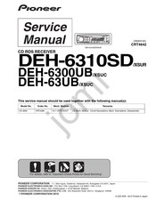 Pioneer DEH-6310SD/XSUR Service Manual