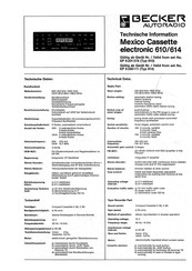 Becker Mexico 610 Manual