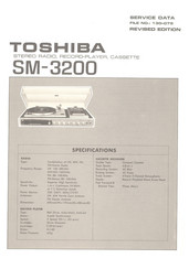 Toshiba SM-3200 Operating Instructions Manual