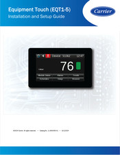 Carrier Equipment Touch EQT1-5 Installation And Setup Manual