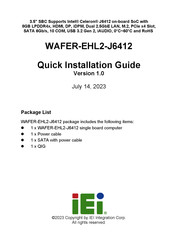 IEI Technology WAFER-EHL2-J6412C-R10 Quick Installation Manual
