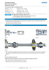 AUMA SAEx 07.6-UW Assembly Instructions