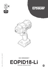Erbauer EOPID18-Li Original Instructions Manual
