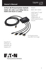Eaton B321-4X1-HDVC Owner's Manual