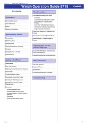 Casio 5718 Operation Manual