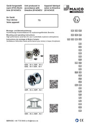 Maico DZQ Ex t Series Mounting And Operating Instructions