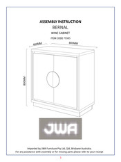 JWA BERNAL 79385 Assembly Instruction Manual