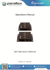 Parallax Micro-NET PDT-HDE-0012-RX Operation Manual