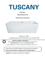 Tuscany 6714665 Maintenance Instructions Manual