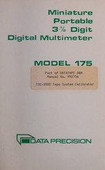 DATA PRECISION 175 Manual