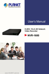 Planet Networking & Communication NVR-1600 User Manual