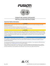 Garmin FUSION SG-FL773SPG Installation Instructions Manual