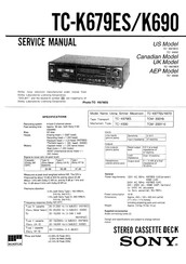 Sony TC-K690 Service Manual