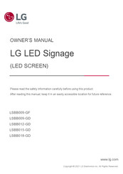 LG LSBB009-GF Owner's Manual