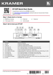 Kramer NT-52P Quick Start Manual