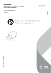 Lenord+Bauer GEL 2449 Operating Instructions Manual