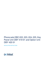 Mitel DBC 225 Installation Instructions Manual
