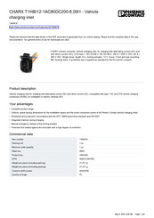 Phoenix Contact CHARX T1HBI12-1AC80DC200-8,0M1 Manual