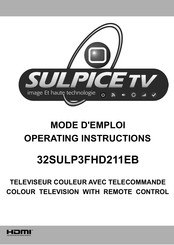 SULPICE TV 32SULP3FHD211EB Operating Instructions Manual