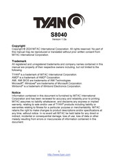 MiTAC TYAN S8040 Instructions Manual