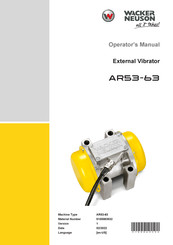 Wacker Neuson AR53 Operator's Manual