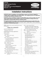 Carrier 50TCQA04 Installation Instructions Manual
