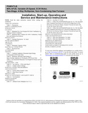 Carrier PG80VTLB Installation, Start-Up, Operating And Service And Maintenance Instructions