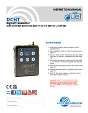 Lectrosonics duet DCHT-941 Instruction Manual