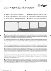 Sigel GL303 Mounting And Safety Instructions