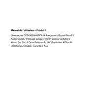GreenWorks GD24X2LM46SPK4X Operator's Manual