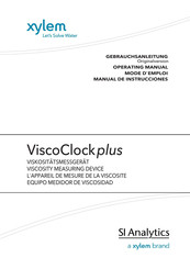 Xylem SI Analytics ViscoClock plus Operating Manual