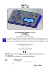 Kolver TLS1/LINART Manual