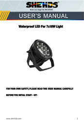 Shehds Waterproof LED Par 7x18W Light User Manual
