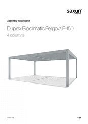 Gimenez Ganga saxun Duplex Bioclimatic Pergola P-150 Assembly Instructions Manual