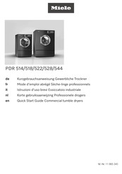 Miele PDR 522 Quick Start Manual