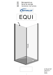 ROTHALUX EQUI 1406000188 Installation Instructions Manual