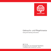 Schulte-Ufer GP 111-4 Using And Cleaning Instructions