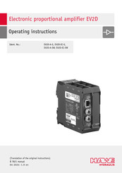 HAWE Hydraulik EV2D-EC-EW Operating Instructions Manual