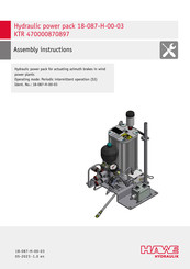 HAWE Hydraulik 18-087-H-00-03 Assembly Instructions Manual