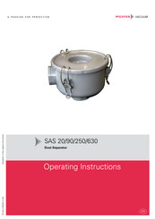 Pfeiffer Vacuum SAS 90 Operating Instructions Manual